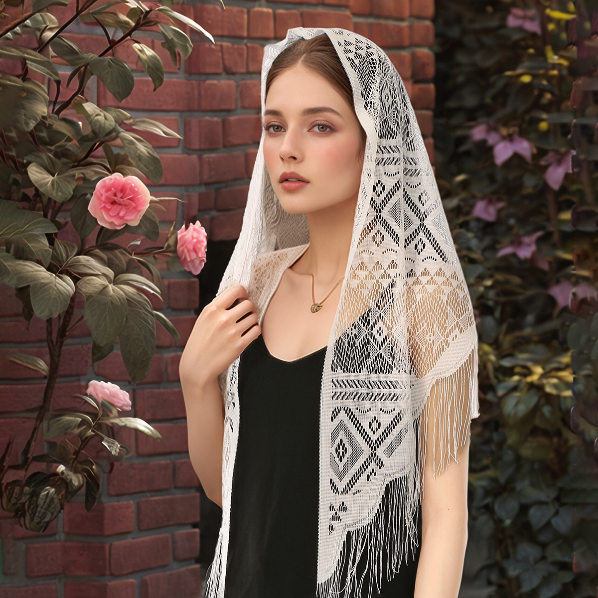Tassel Fringe Trim - Fashion Lace Embroidery Triangle Scarf Hijab