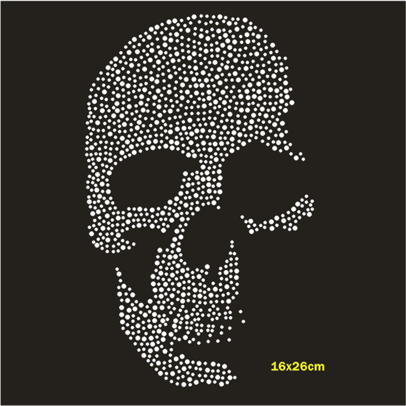 Skull Hotfix Strass Motif Cust - Hotfix Rhinestone Sheet reseña y precio