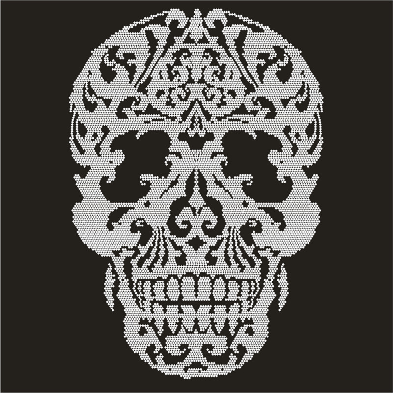 Skull Hotfix Strass Motif Cust - Hotfix Rhinestone Sheet reseña y precio