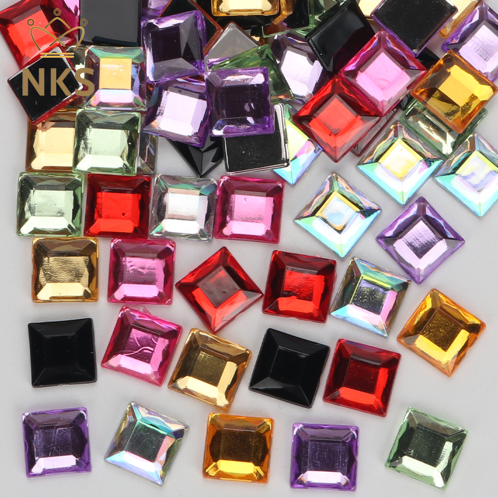 NKS 10mm 12mm Faceted Square C - Hotfix Rhinestone Sheet reseña y precio