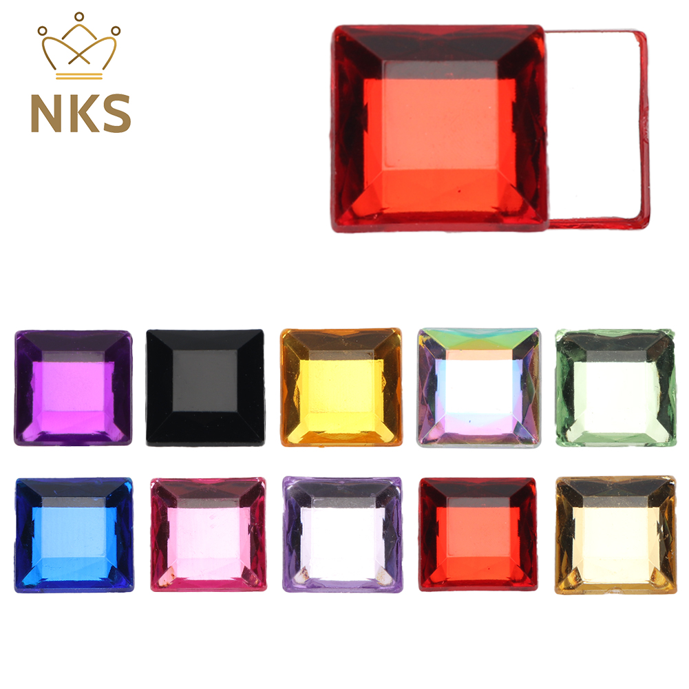 NKS 10mm 12mm Faceted Square C - Hotfix Rhinestone Sheet reseña y precio
