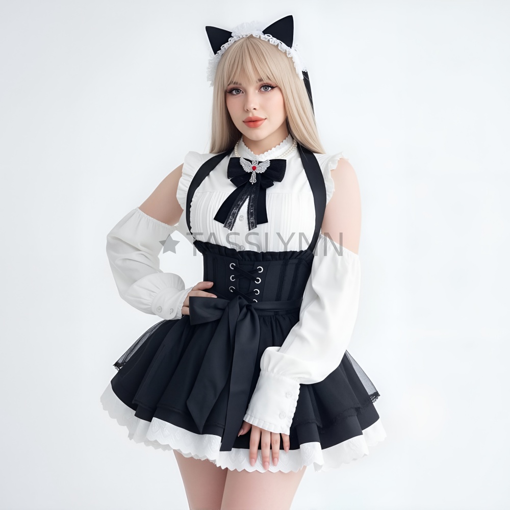 Cat Ear Nun Maid Dress Women's - Embellish Knit reseña y precio