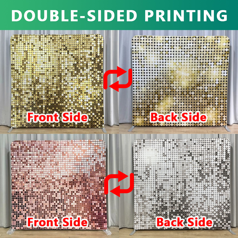 8x8ft Gold Glitter Photo Fabri - Sequin Fabric Panel reseña y precio