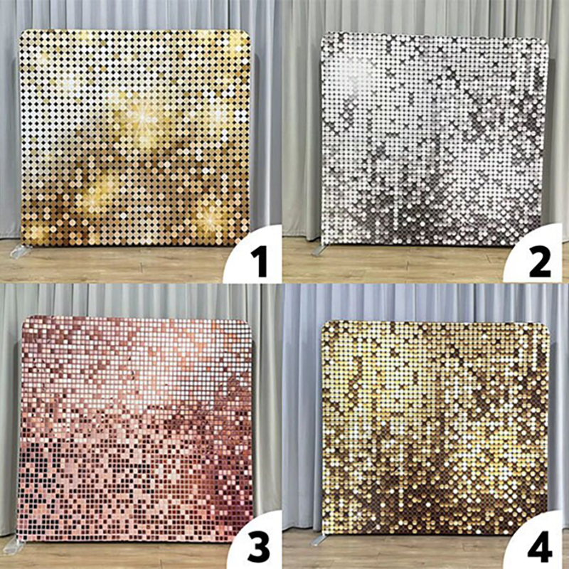 8x8ft Gold Glitter Photo Fabri - Sequin Fabric Panel reseña y precio