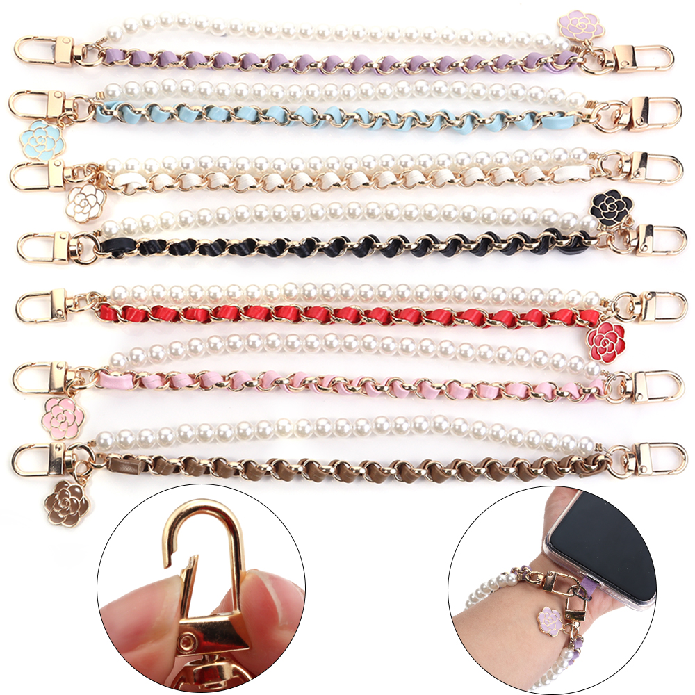 1 Strand/Lot Leather Imitation - Pearl Trim Chain reseña y precio