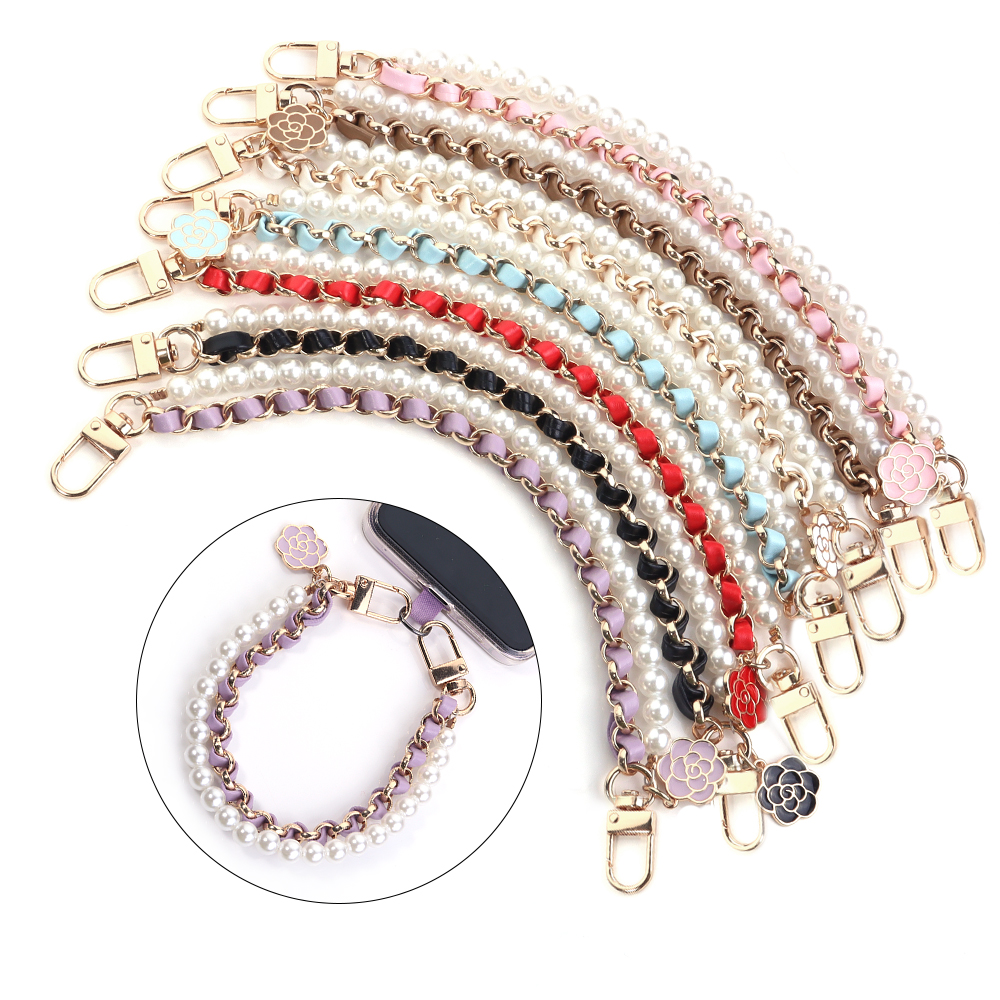 1 Strand/Lot Leather Imitation - Pearl Trim Chain reseña y precio
