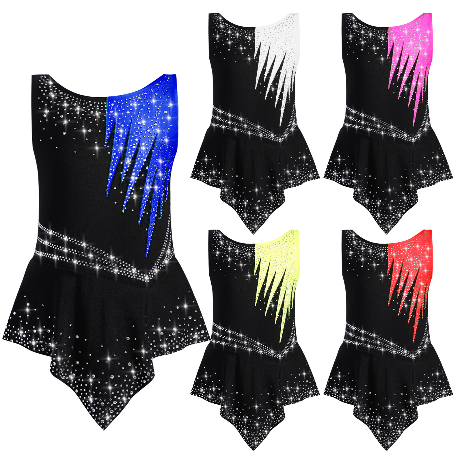 Girls Rhinestones Contrast Col - Rhinestone Banding Trim reseña y precio