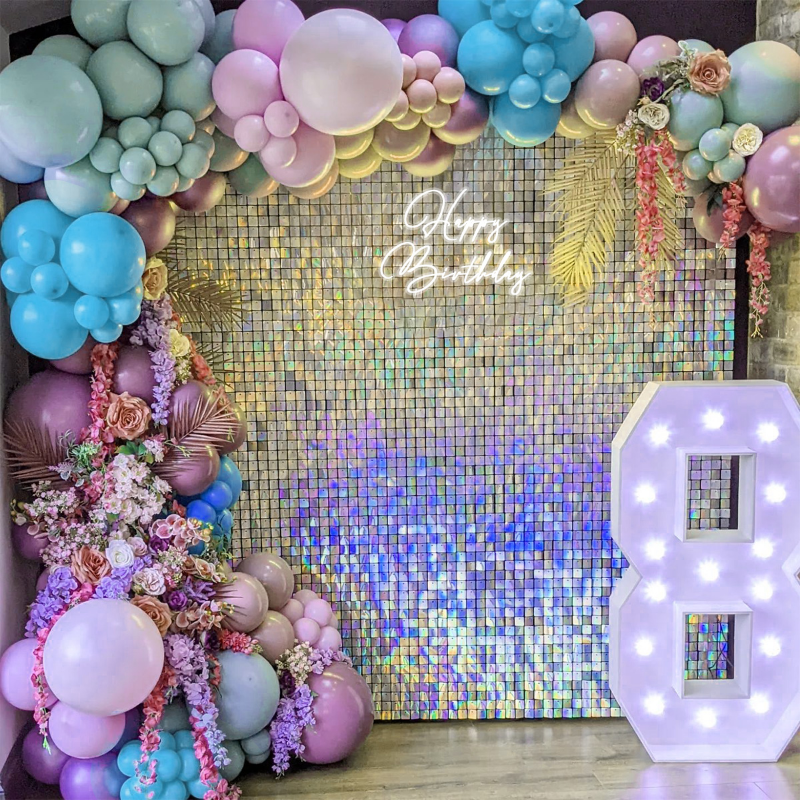 18 Pcs Sequin Panel Background - Sequin Fabric Panel reseña y precio