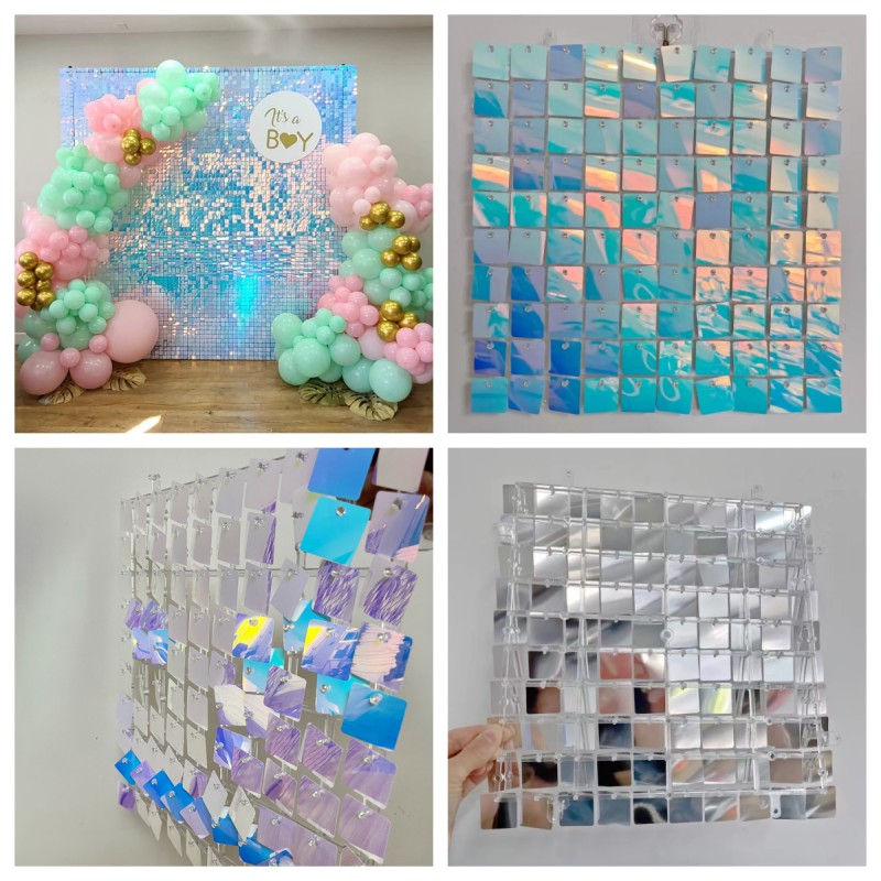 18 Pcs Sequin Panel Background - Sequin Fabric Panel reseña y precio