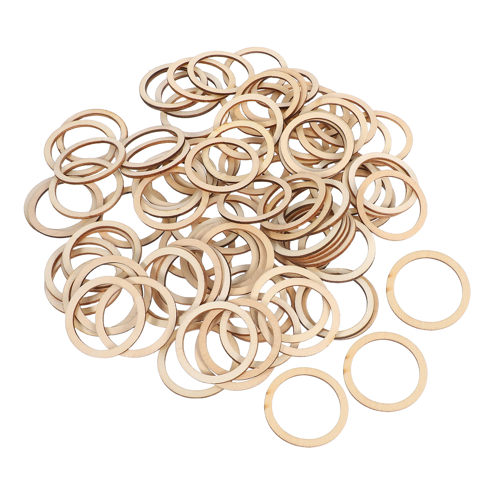 100Pcs Natural Wood Circle Emb - Christmas Craft Embellishment reseña y precio