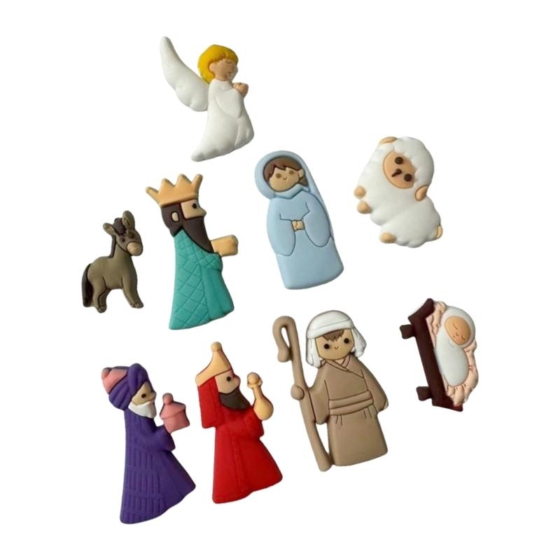 652F 9Pieces Nativity Scene Ch - Christmas Craft Embellishment reseña y precio
