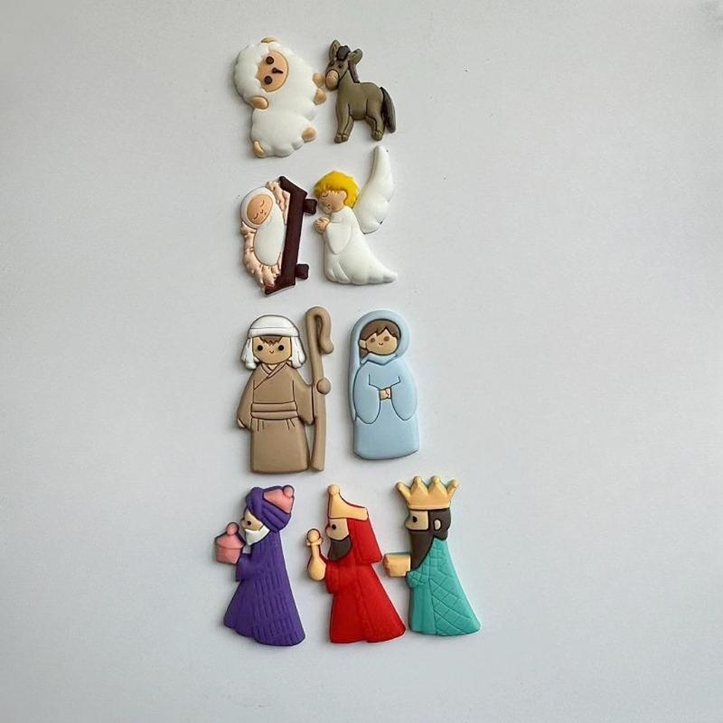 652F 9Pieces Nativity Scene Ch - Christmas Craft Embellishment reseña y precio