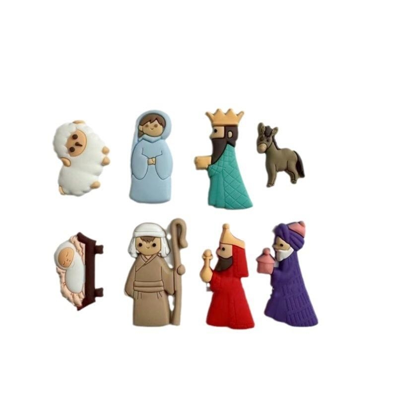652F 9Pieces Nativity Scene Ch - Christmas Craft Embellishment reseña y precio