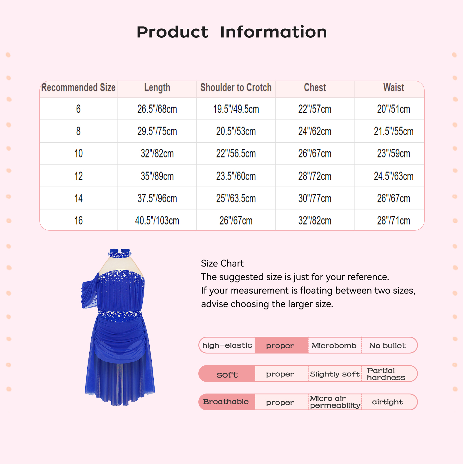 Kids Girls Ballet Leotard Dres - Rhinestone Banding Trim reseña y precio