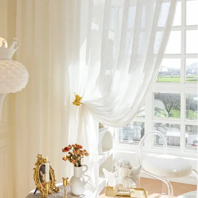French Sheer Curtains for Livi - Sequin Fabric Panel reseña y precio