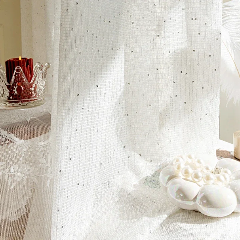 French Sheer Curtains for Livi - Sequin Fabric Panel reseña y precio