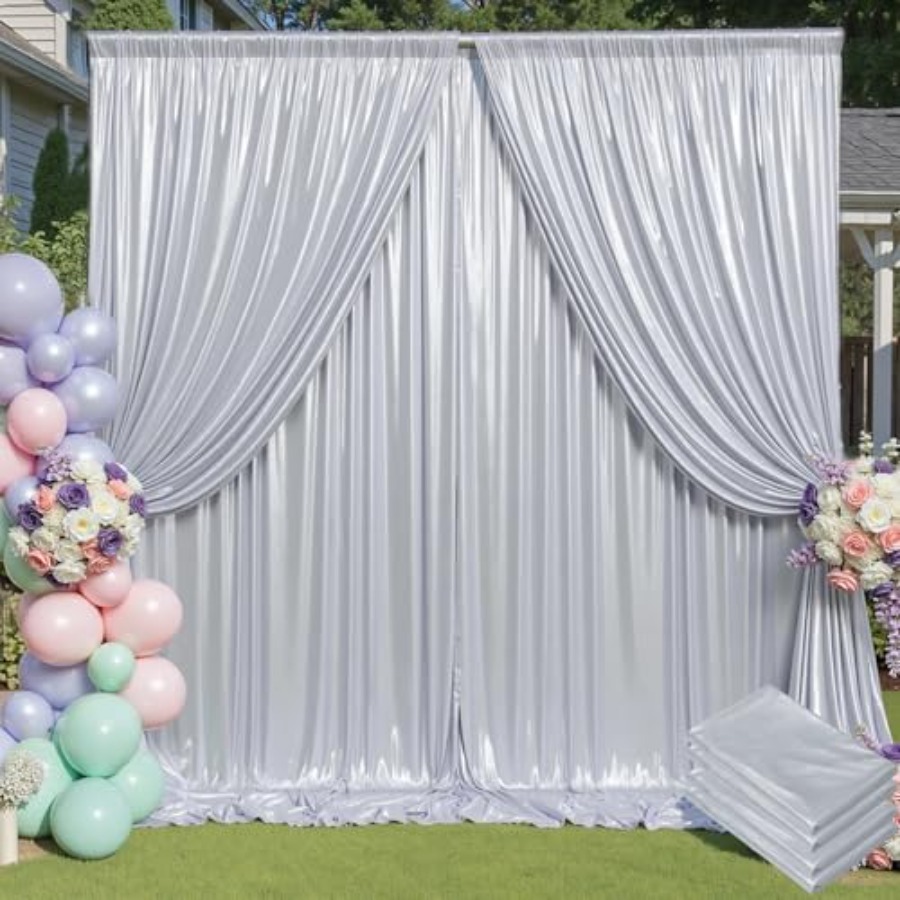 Parties and weddings: silver s - Sequin Fabric Panel reseña y precio
