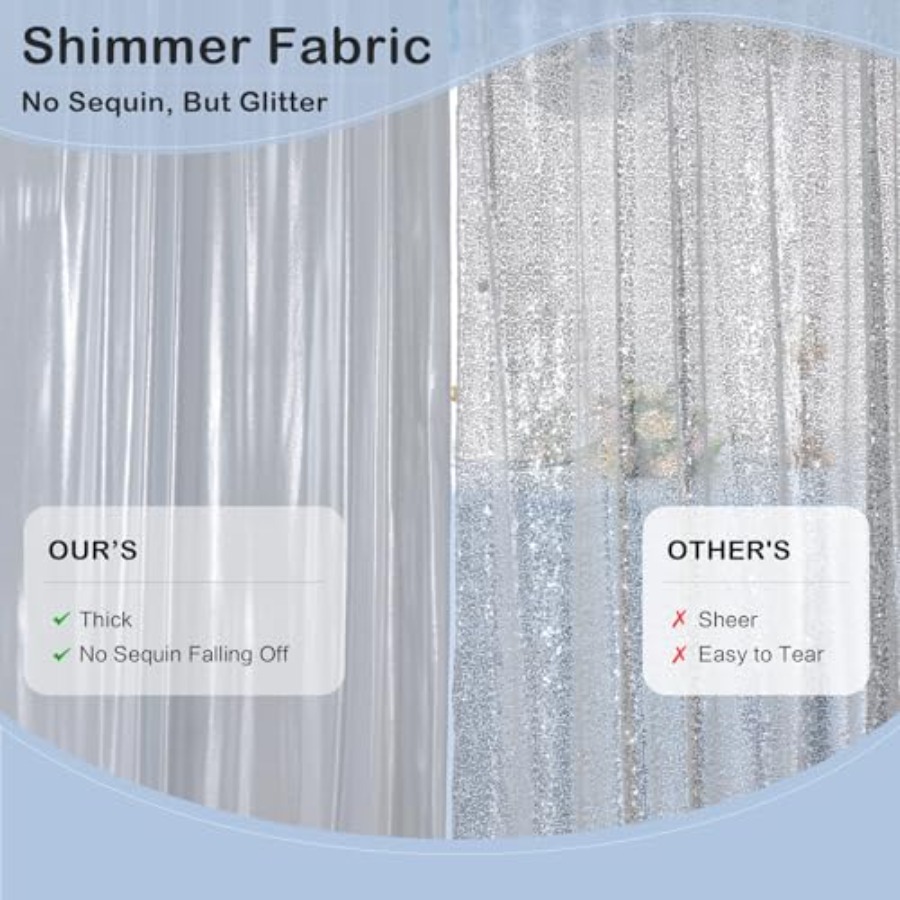 Parties and weddings: silver s - Sequin Fabric Panel reseña y precio