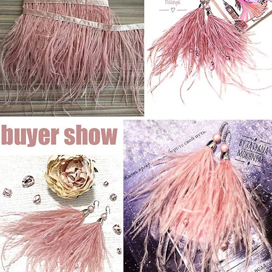 100CM Natural ostrich Feather  - Feather Trim Marabou reseña y precio