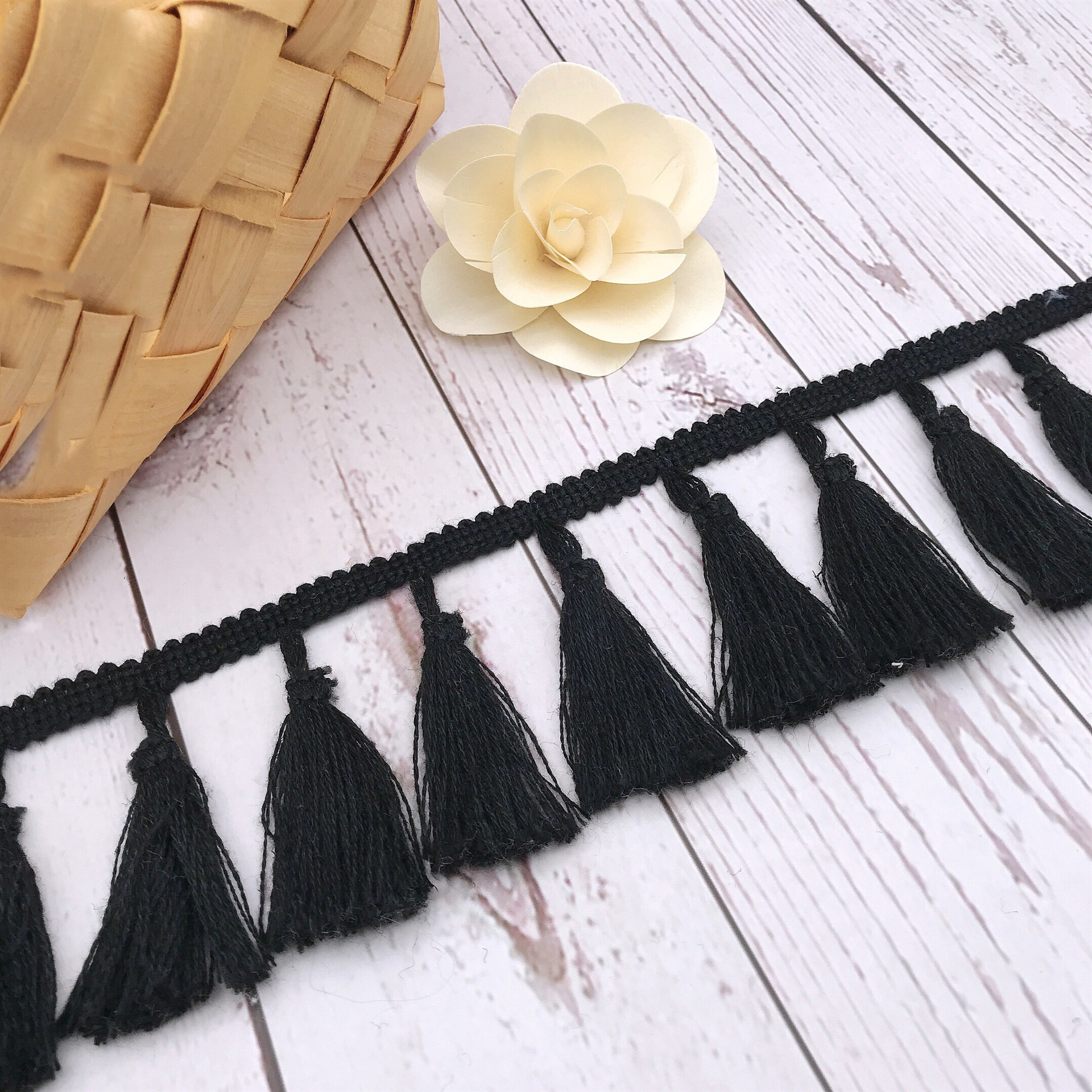 3Yards/Lot Cotton Fabrics Brai - Lace Ribbon Trim reseña y precio