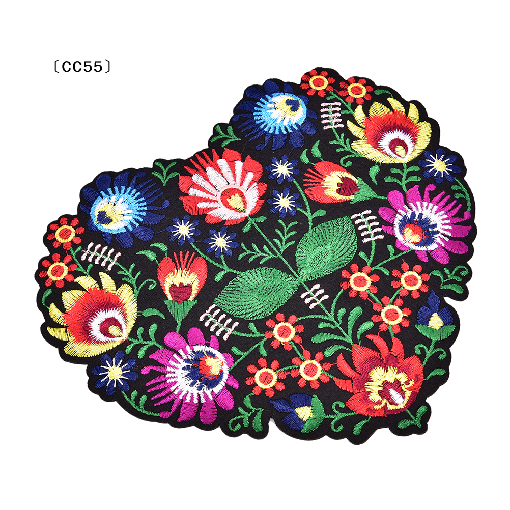 1Pc Heart Shape Flower Embroid - Applique Patch Flower reseña y precio