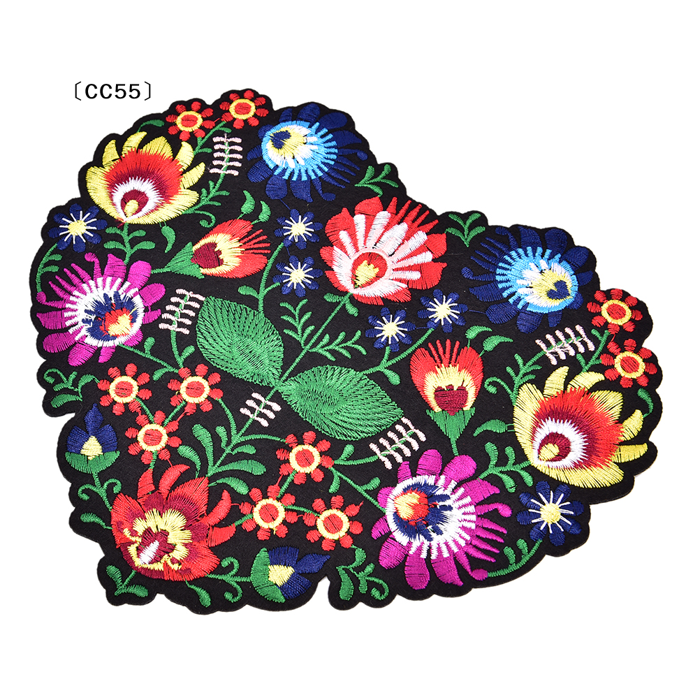 1Pc Heart Shape Flower Embroid - Applique Patch Flower reseña y precio