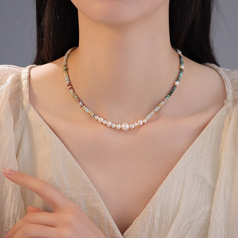 New Arrival Trendy Mixed Color - Pearl Trim Chain reseña y precio