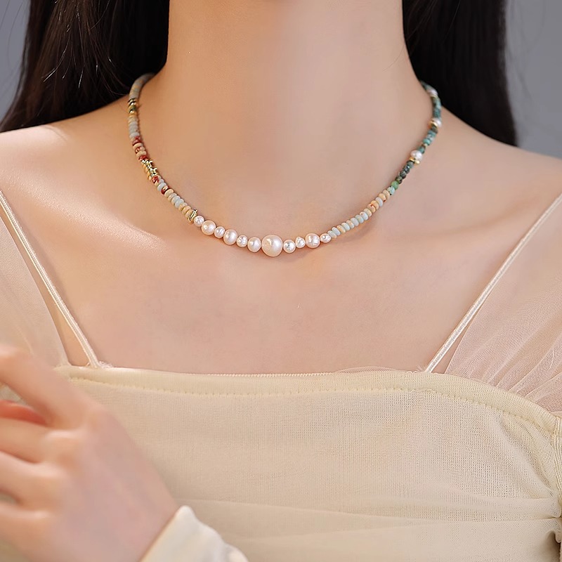 New Arrival Trendy Mixed Color - Pearl Trim Chain reseña y precio