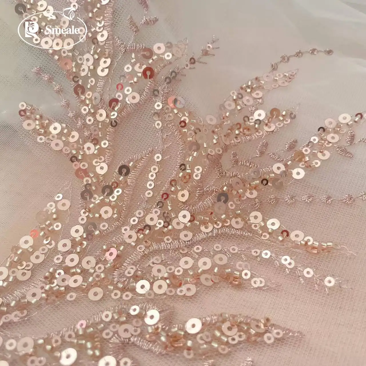 5Pair-2Pair.Rose Gold Sequin T - Applique Patch Flower reseña y precio