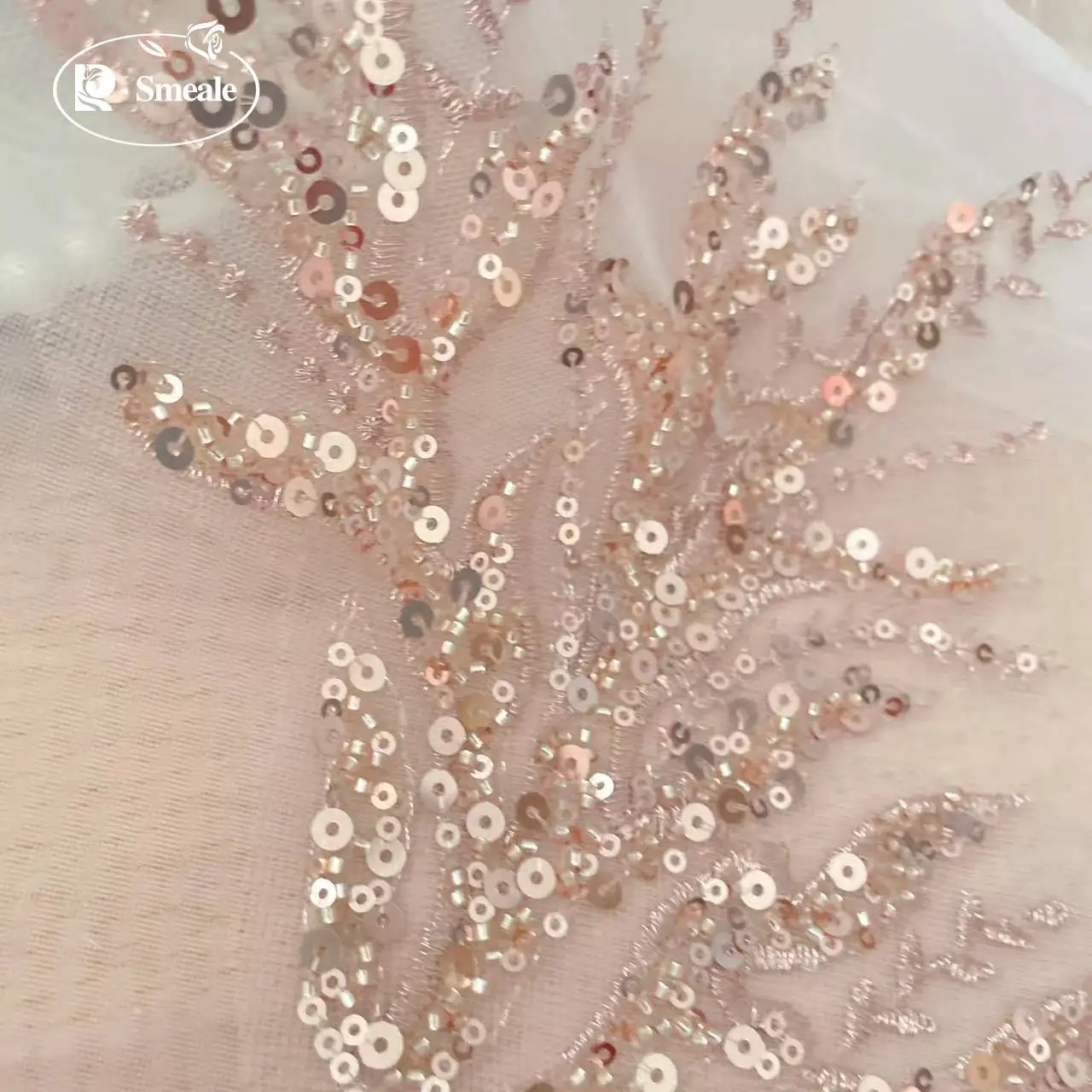 5Pair-2Pair.Rose Gold Sequin T - Applique Patch Flower reseña y precio