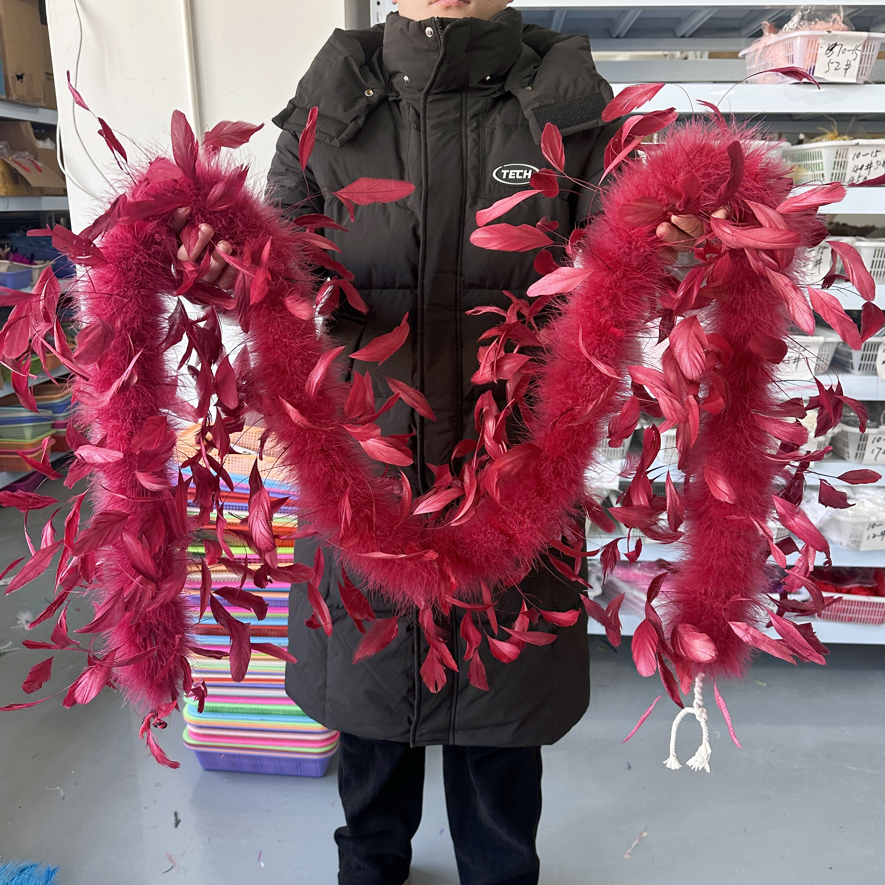 2Meter Burgundy Turkey Marabou - Feather Trim Marabou reseña y precio