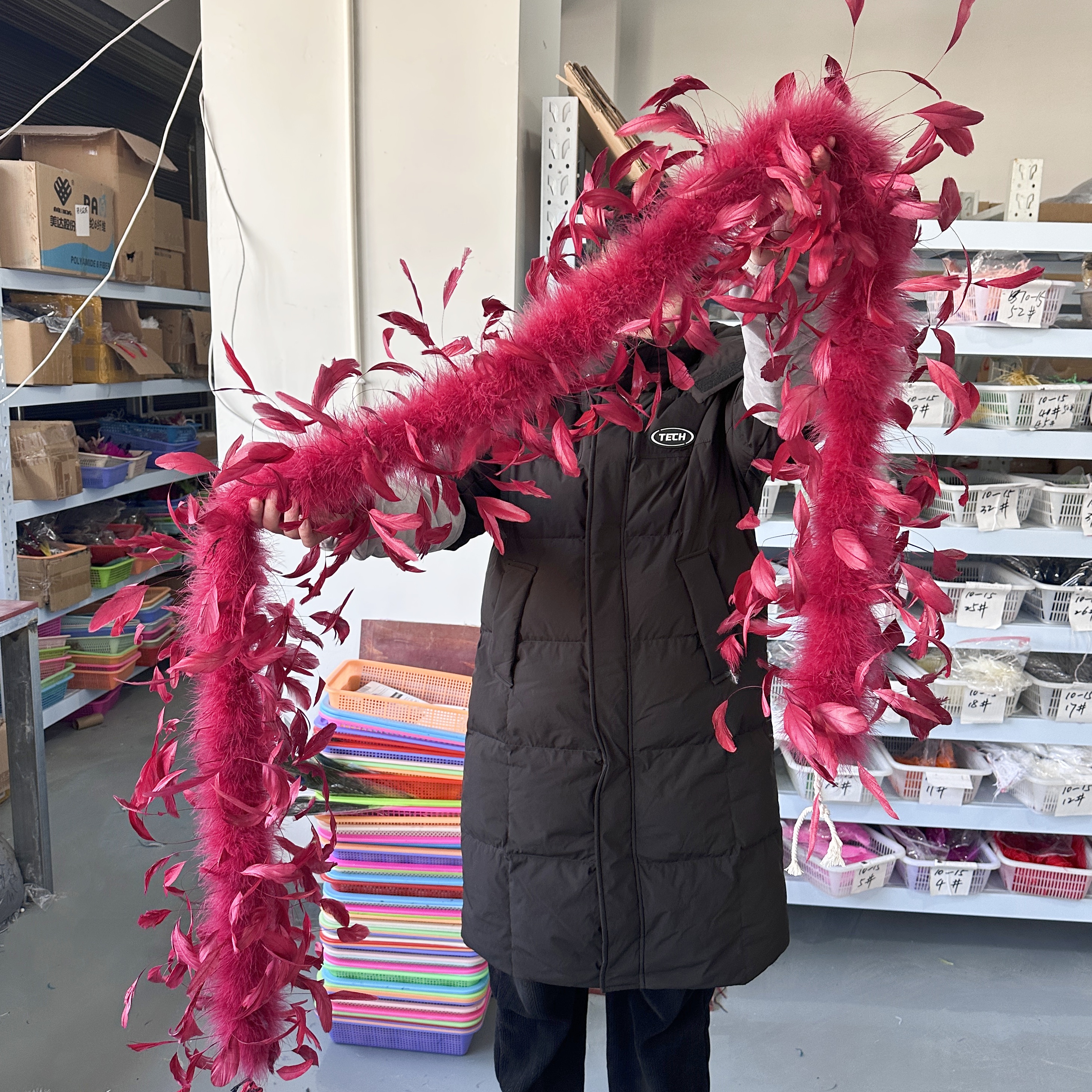2Meter Burgundy Turkey Marabou - Feather Trim Marabou reseña y precio