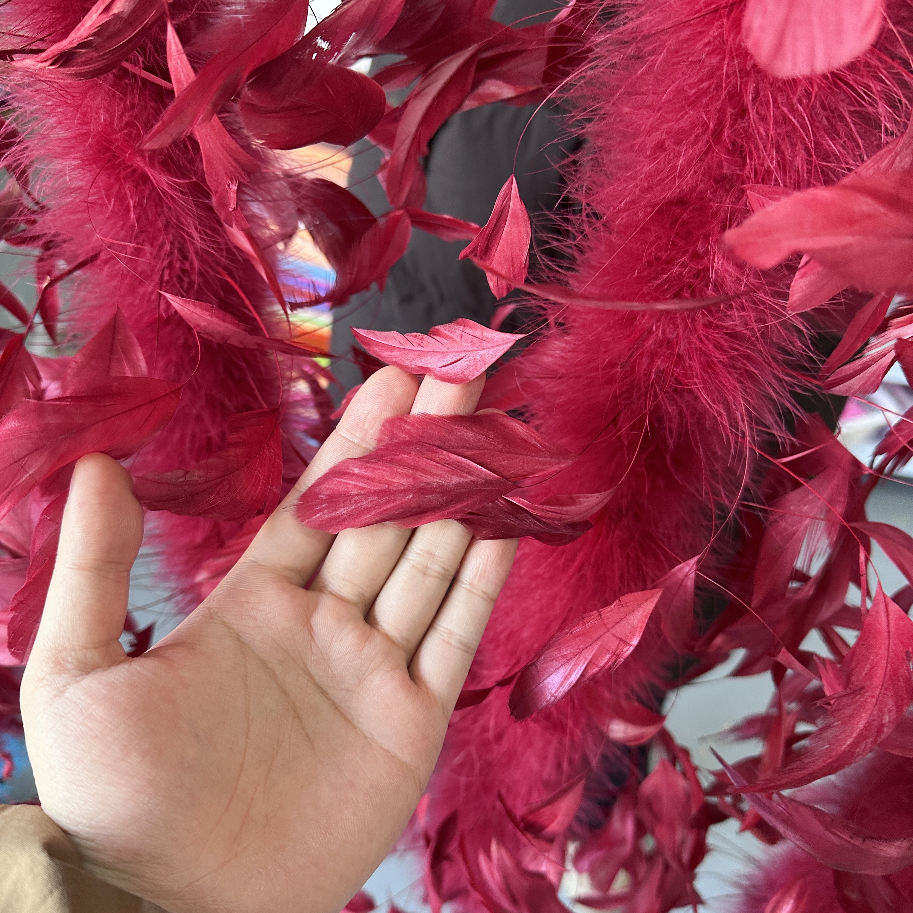 2Meter Burgundy Turkey Marabou - Feather Trim Marabou reseña y precio