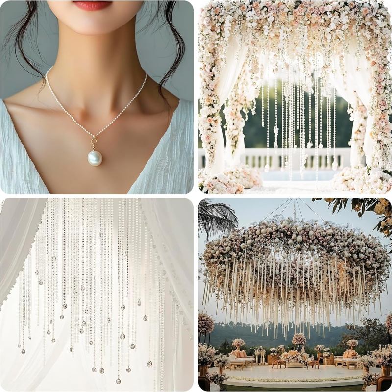 2/5m ABS Imitation Pearl Bead  - Pearl Trim Chain reseña y precio