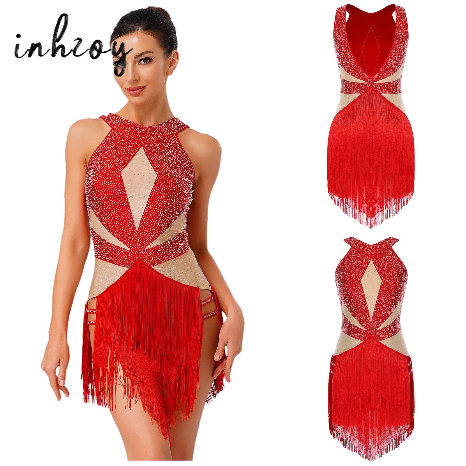 Womens Latin Tango Dance Leota - Rhinestone Banding Trim reseña y precio
