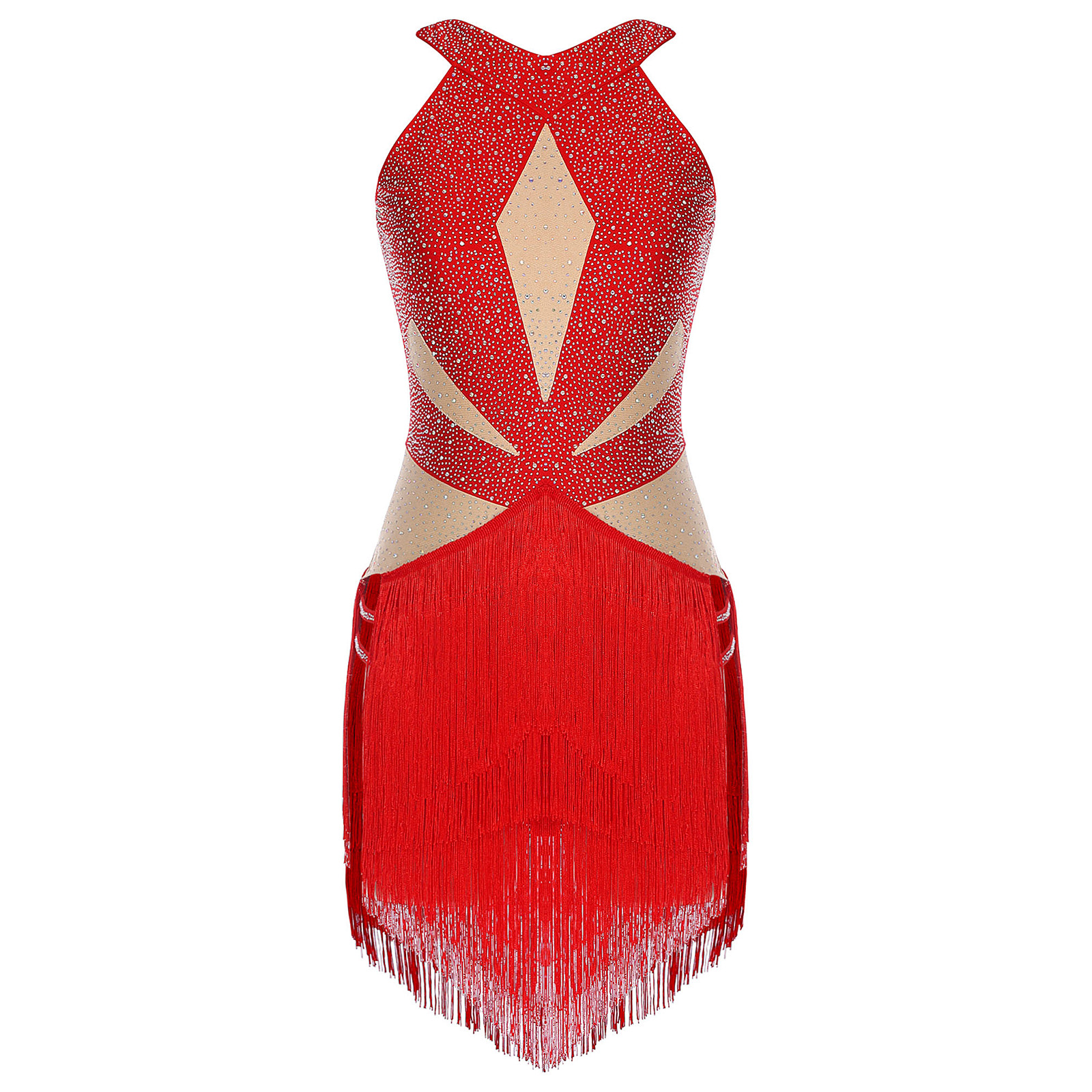 Womens Latin Tango Dance Leota - Rhinestone Banding Trim reseña y precio