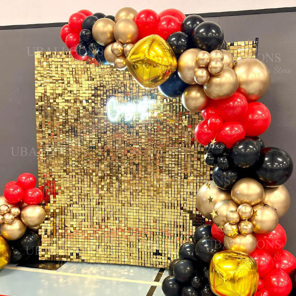 Champagne Gold Shimmer Backdro - Sequin Fabric Panel reseña y precio