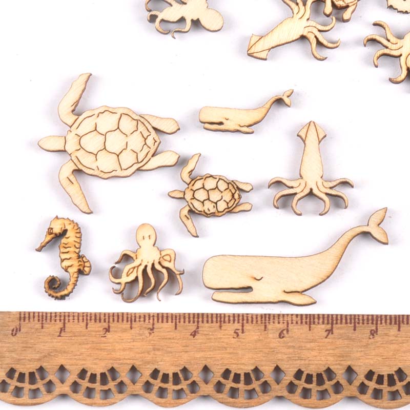 20Pcs 25-40mm Sea Turtle/horse - Craft Embellishments reseña y precio