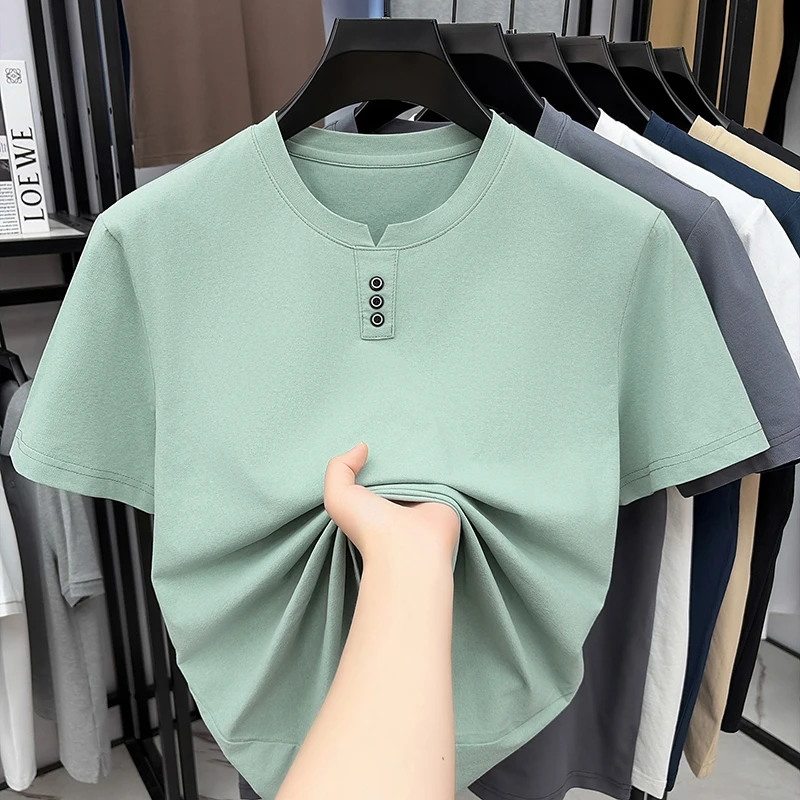 Mens Casual Henley Neck T Shir - Embellish Knit reseña y precio