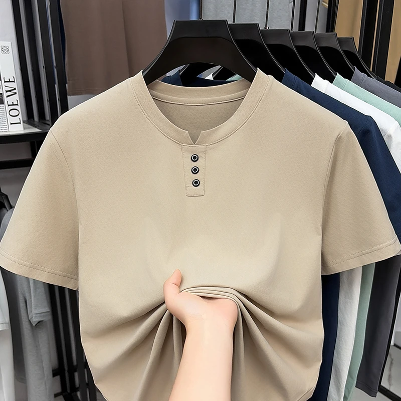 Mens Casual Henley Neck T Shir - Embellish Knit reseña y precio