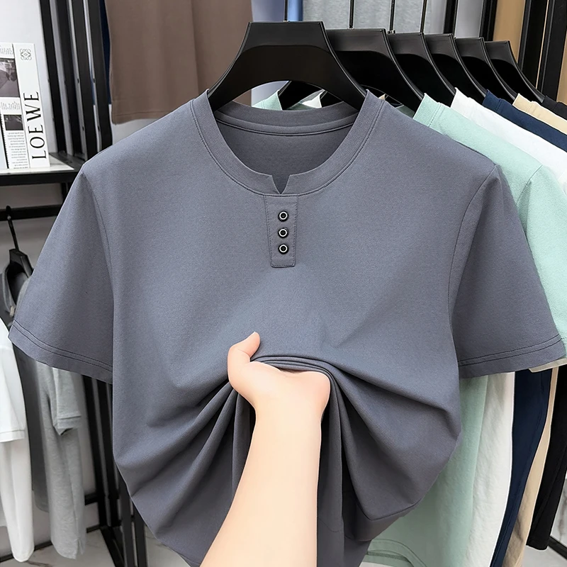 Mens Casual Henley Neck T Shir - Embellish Knit reseña y precio