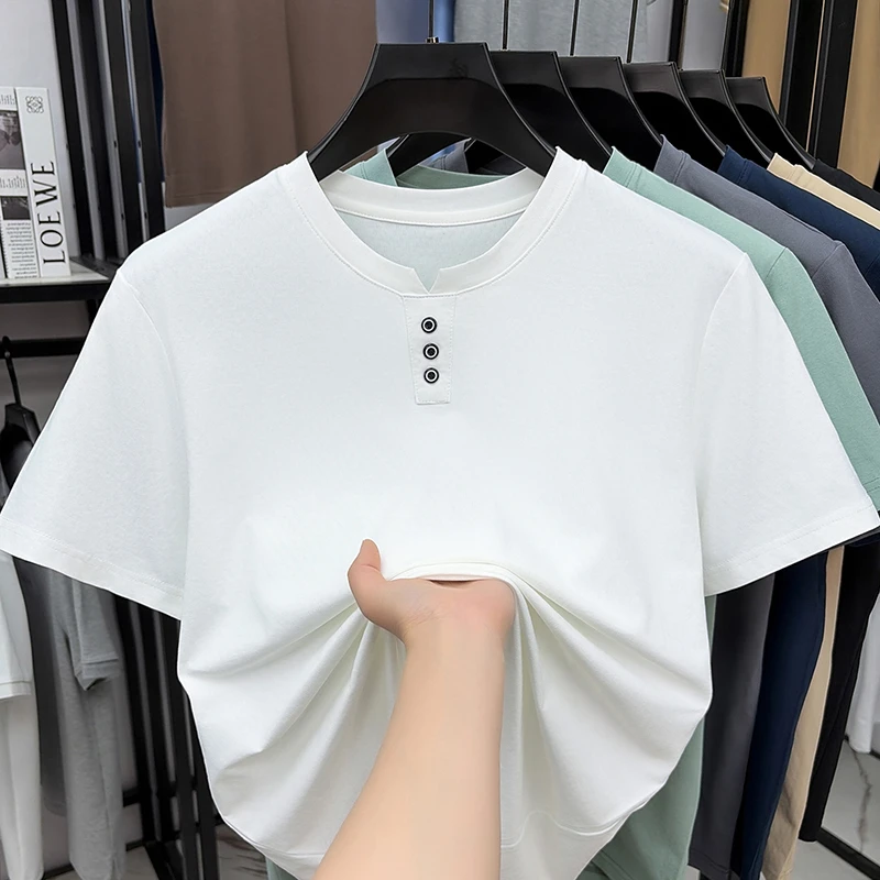 Mens Casual Henley Neck T Shir - Embellish Knit reseña y precio