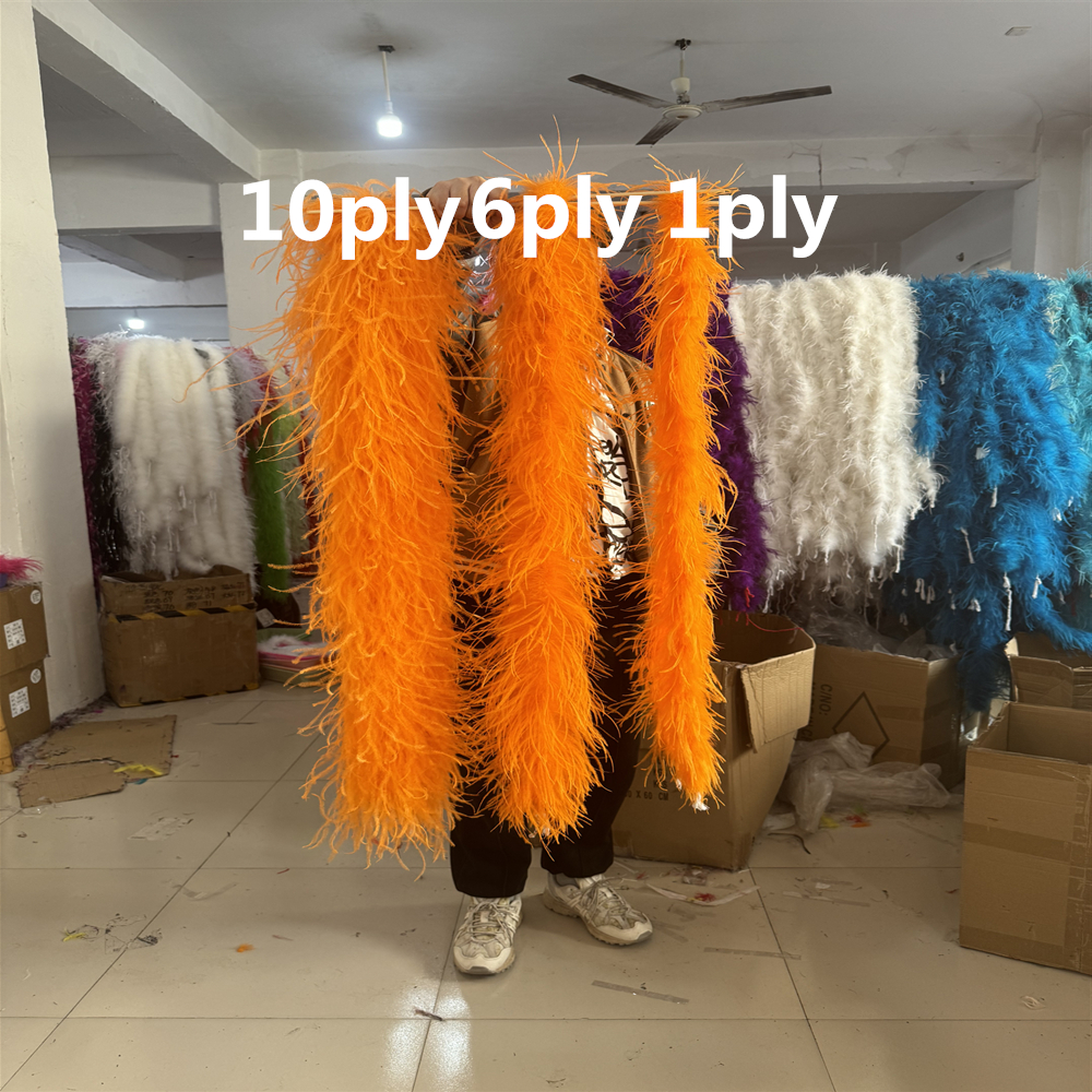Natural Ostrich feather boa 1  - Feather Trim Marabou reseña y precio