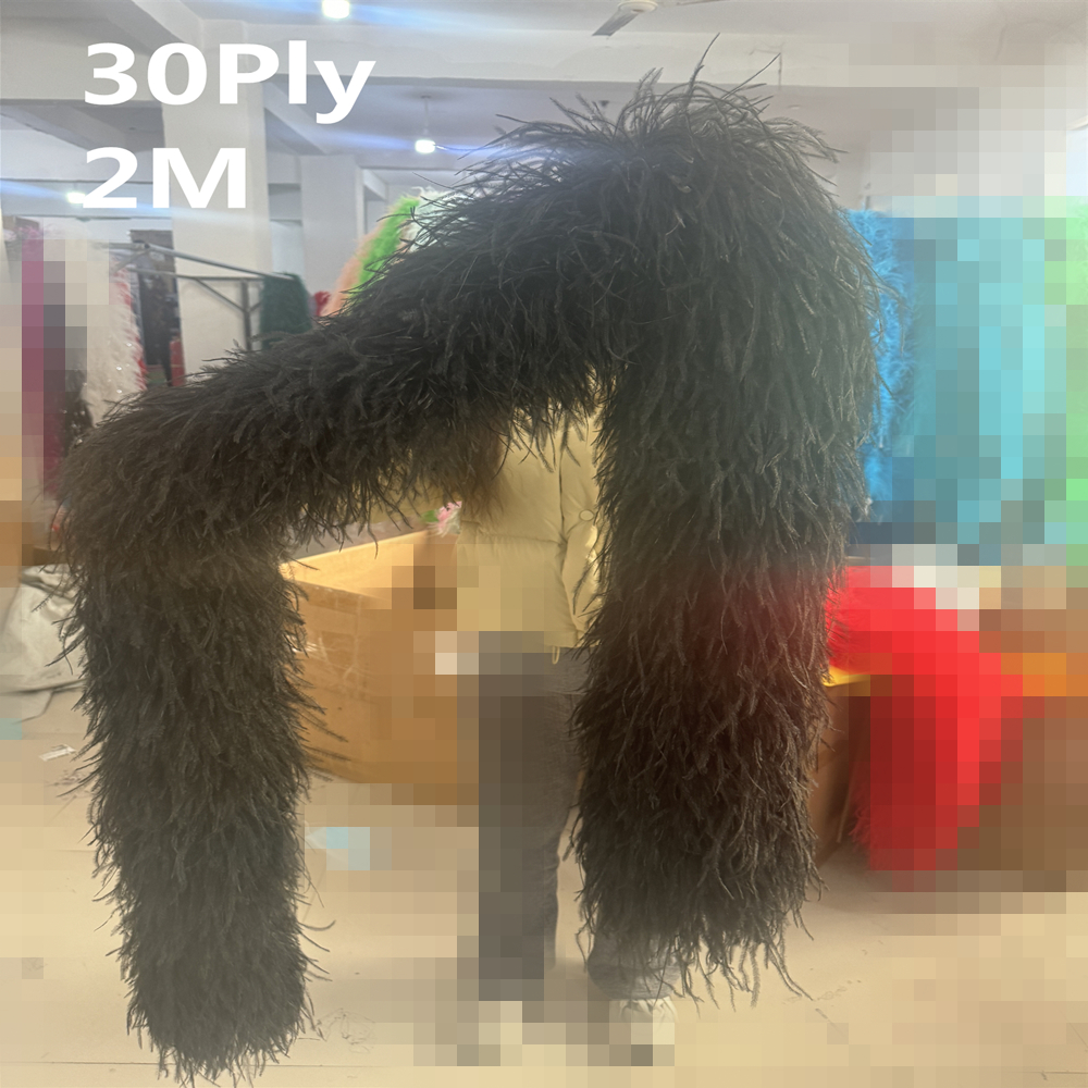Natural Ostrich feather boa 1  - Feather Trim Marabou reseña y precio