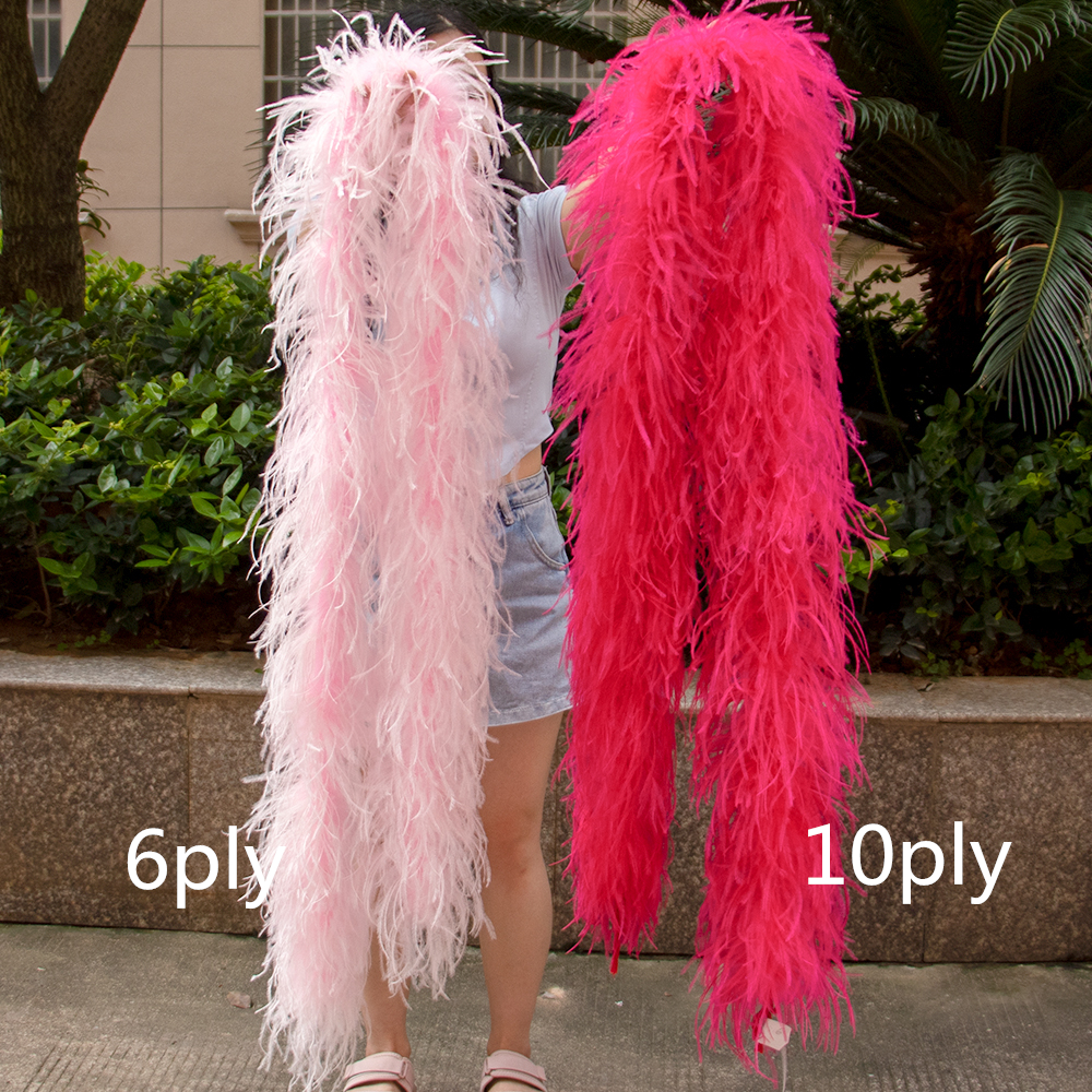 Natural Ostrich feather boa 1  - Feather Trim Marabou reseña y precio