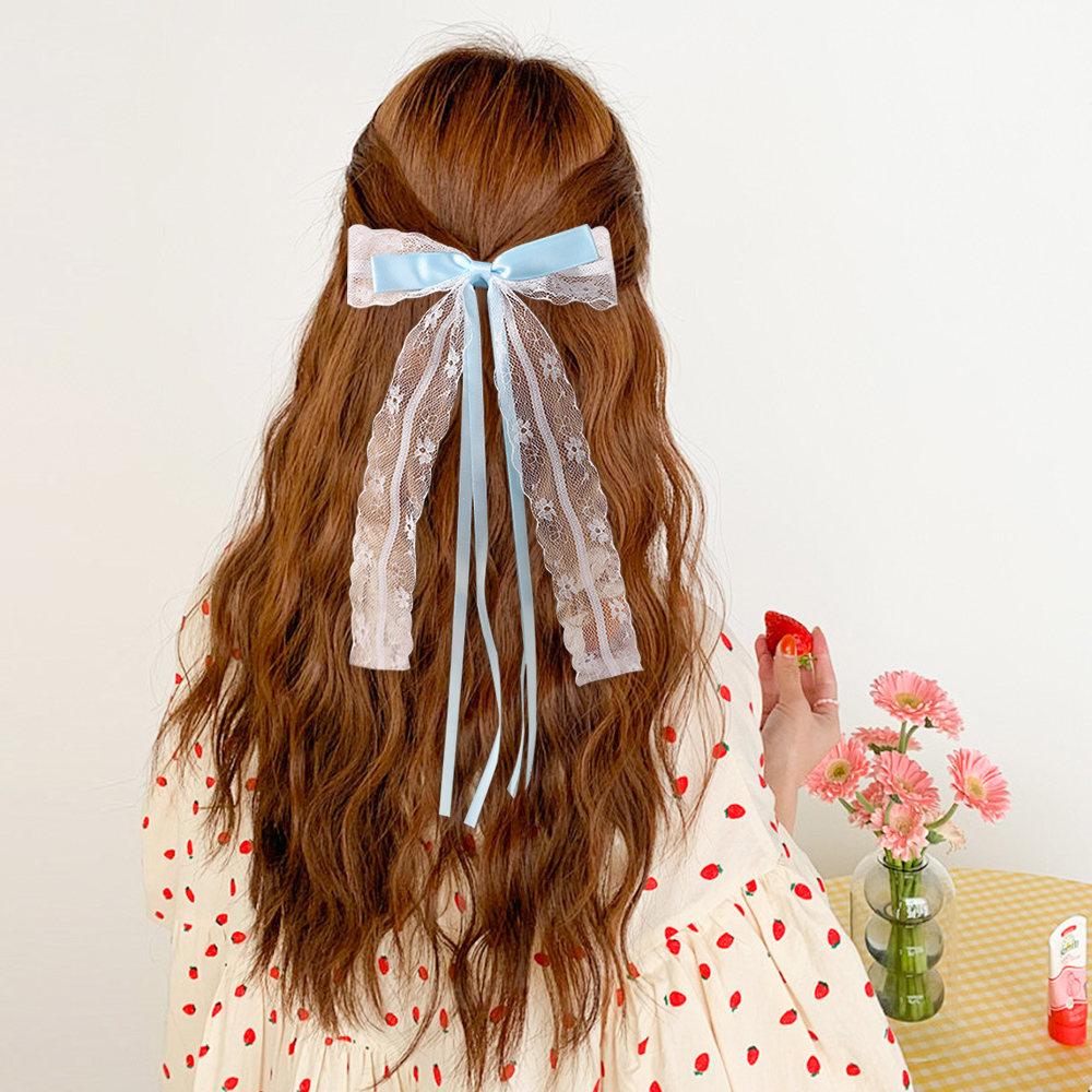 Korean Style Pink Blue Lace Bo - Tassel Fringe Trim reseña y precio