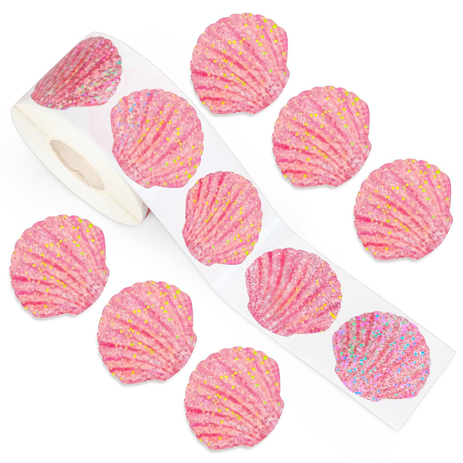 500 Pcs Summer Seashell Sticke - Glitter Vinyl Roll reseña y precio