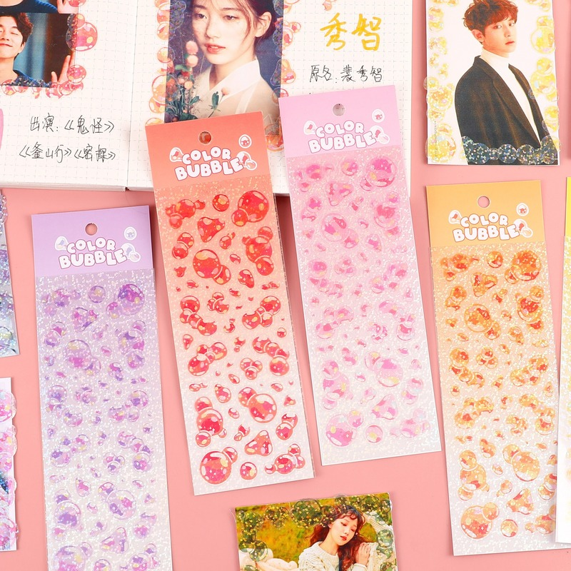 Aesthetic Bubble Kawaii Sticke - Glitter Vinyl Roll reseña y precio