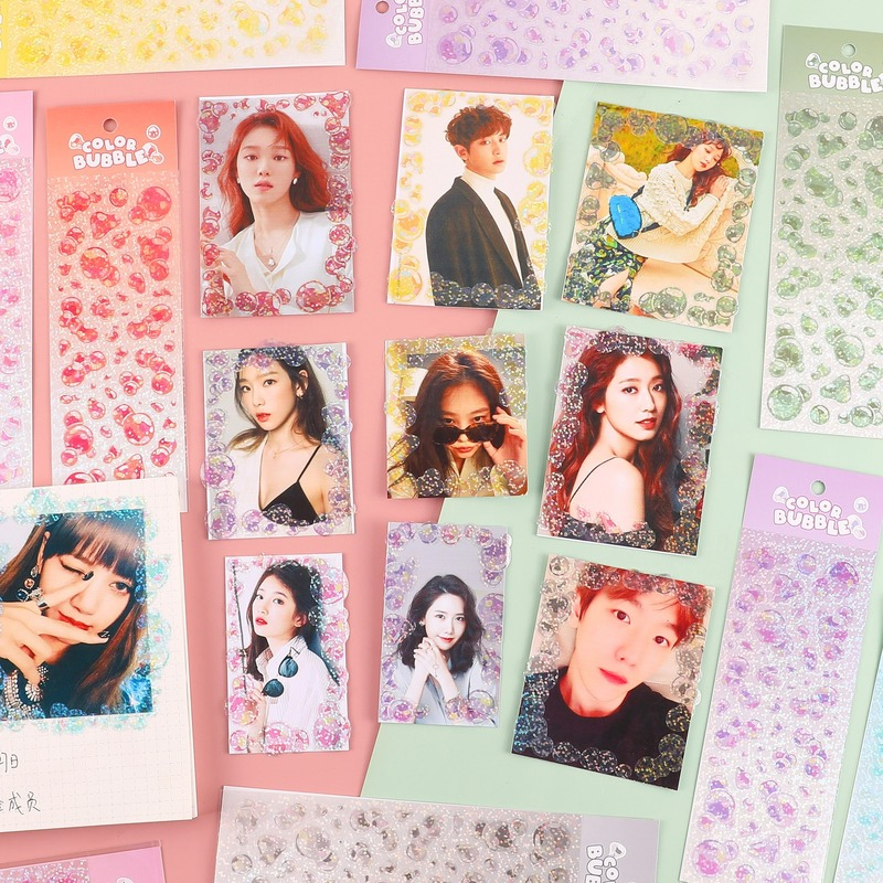 Aesthetic Bubble Kawaii Sticke - Glitter Vinyl Roll reseña y precio