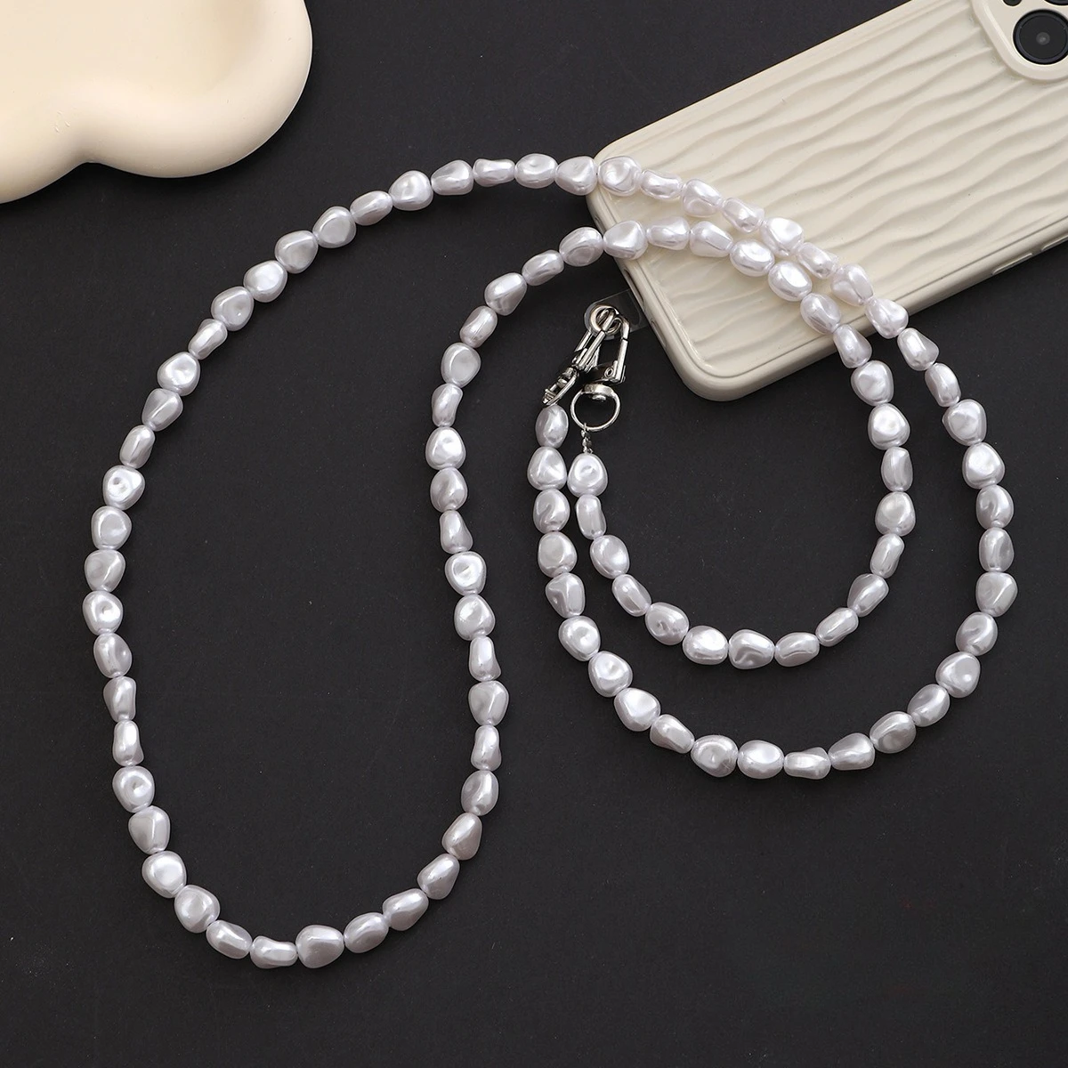 Mobile Phone Lanyard Luxury Pe - Pearl Trim Chain reseña y precio